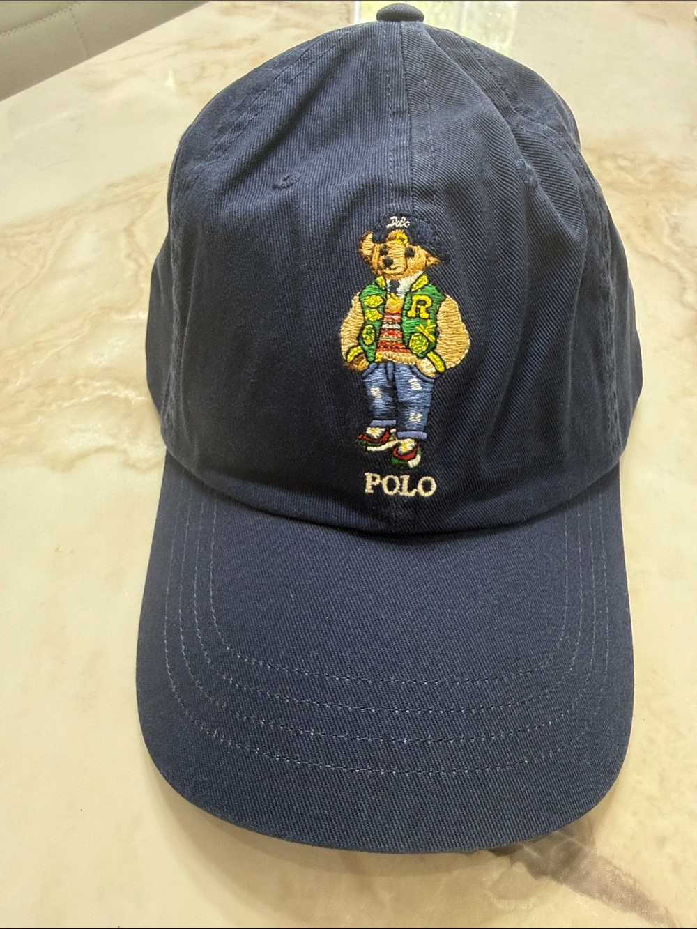 Polo by Ralph Lauren Navy Baseball Cap with Polo Bear Embroidery